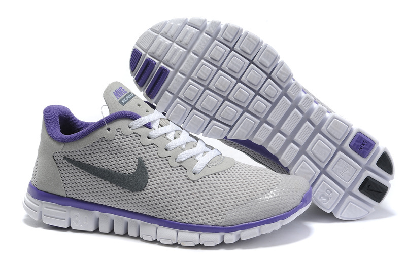 Nike Free Run 3.0 Mesh Grey Purple White Shoes