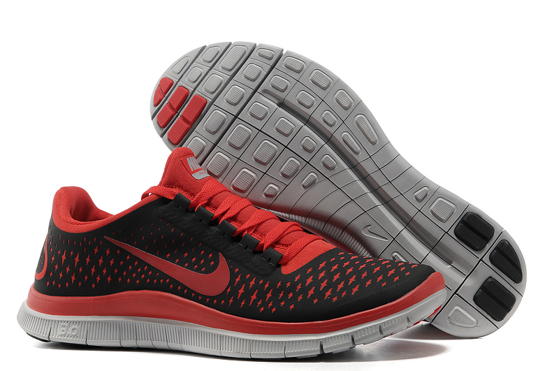 Nike Free 3.0 V4 Running Shoes Black Red