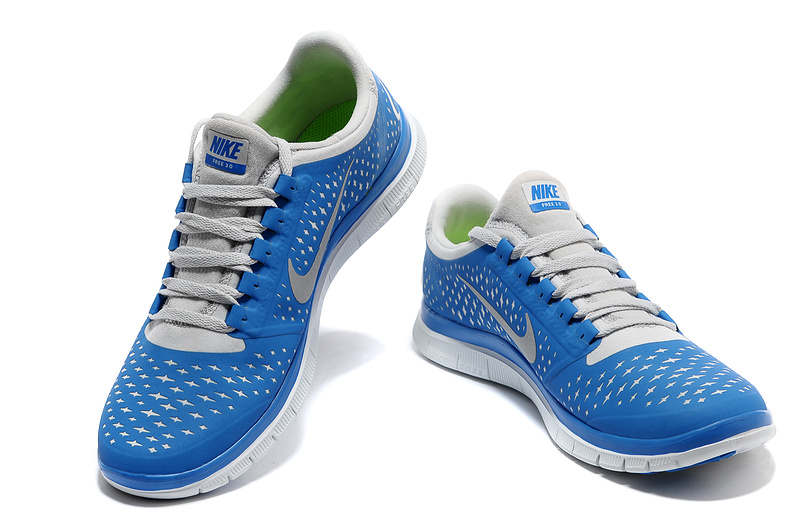 Nike Free 3.0 V4 Running Shoes Blue White