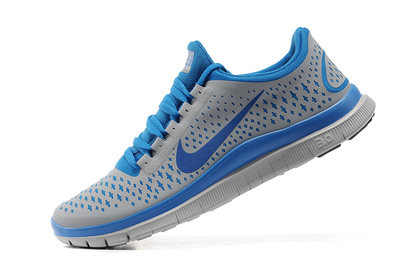 Nike Free 3.0 V4 Running Shoes Grey Blue - Click Image to Close