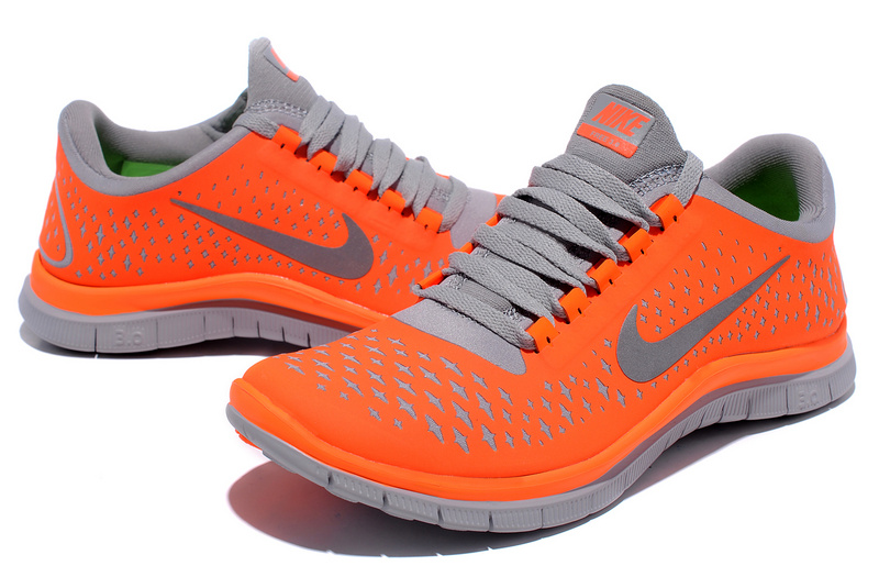 Women Nike Free Run 3.0 V4 Orange Grey