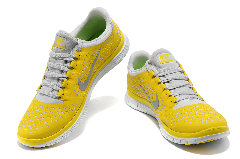 Nike Free 3.0 V4 Running Shoes Yellow White