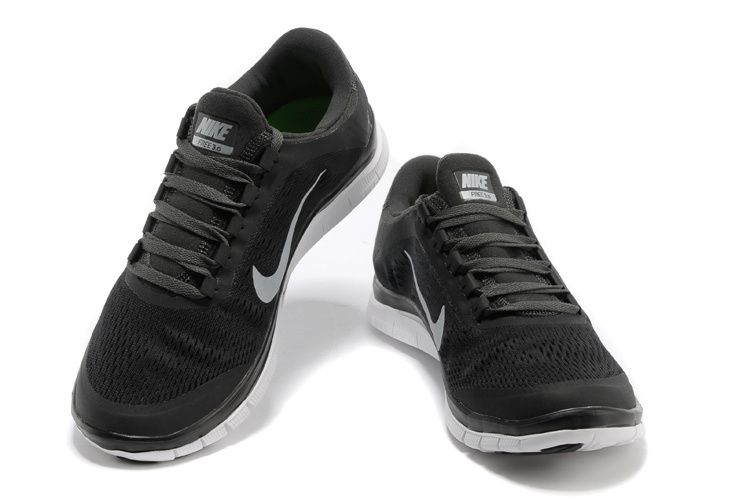 Nike Free Run 3.0 V5 Black White Shoes - Click Image to Close