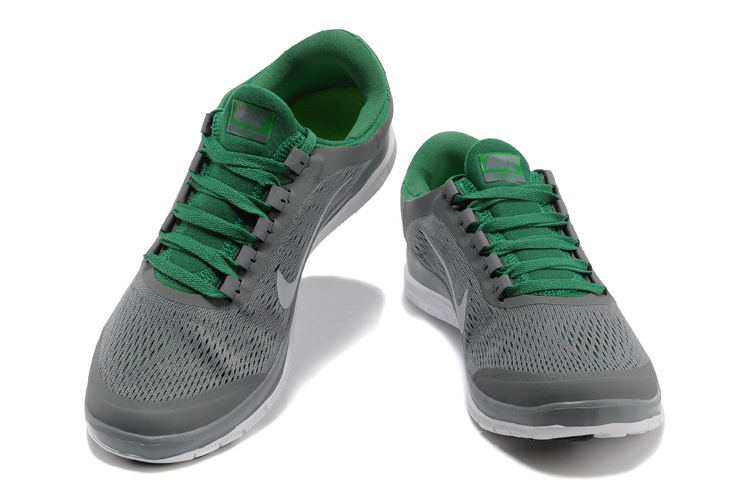 Nike Free Run 3.0 V5 Grey Green Shoes - Click Image to Close