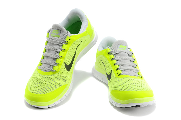 Nike Free Run 3.0 V5 Yellow White Black Running Shoes