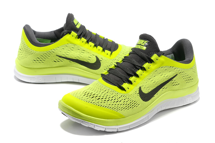 Nike Free Run 3.0 V5 Yellow Black White Shoes