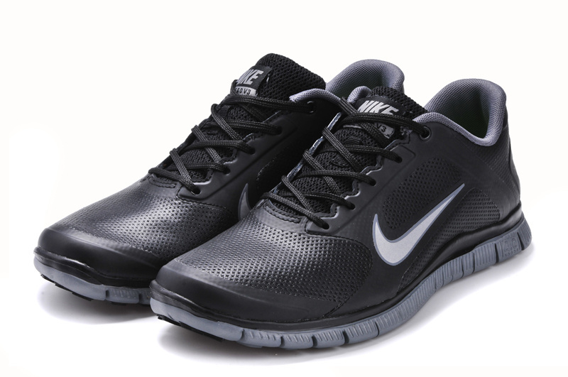 Nike Free Run 4.0 Leather All Black Shoes