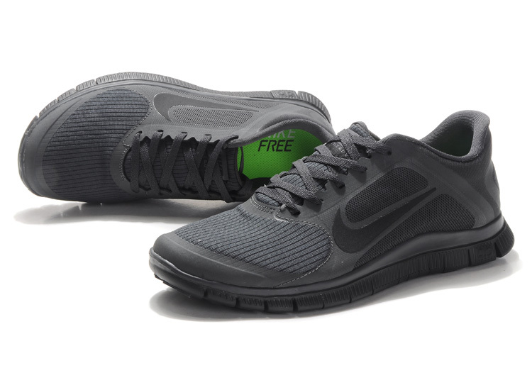 Nike Free 4.0 V2 All Black Running Shoes - Click Image to Close