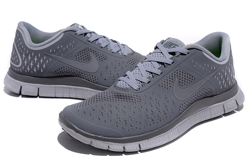 Nike Free 4.0 V2 All Grey Running Shoes - Click Image to Close