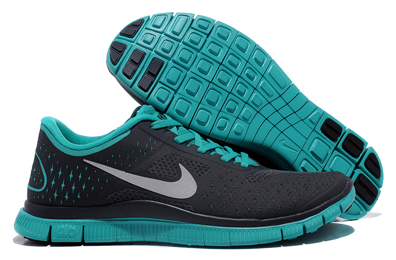 Nike Free 4.0 V2 Black Green Running Shoes - Click Image to Close