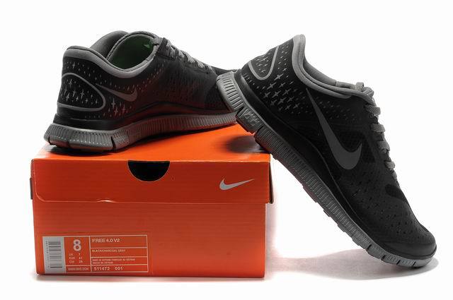 Nike Free Run 4.0 V2 Black Grey Shoes