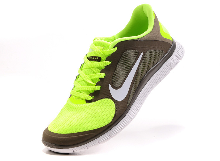 Nike Free 4.0 V2 Green Brown Running Shoes - Click Image to Close