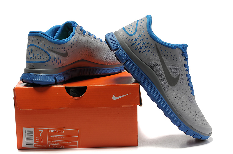 Nike Free Run 4.0 V2 Grey Blue Shoes