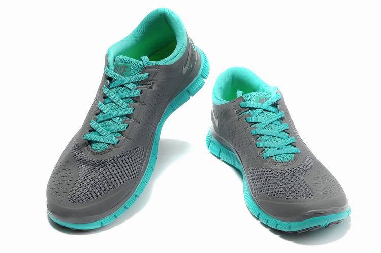 Nike Free Run 4.0 V2 Grey Green Shoes - Click Image to Close