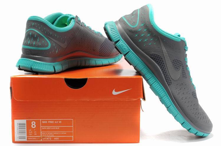 Nike Free Run 4.0 V2 Grey Green Shoes