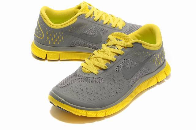 Nike Free Run 4.0 V2 Grey Yellow Shoes