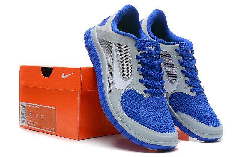 Nike Free Run 4.0 V3 Blue Grey Silver Shoes