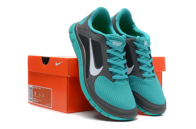 Nike Free Run 4.0 V3 Green Blue Shoes - Click Image to Close