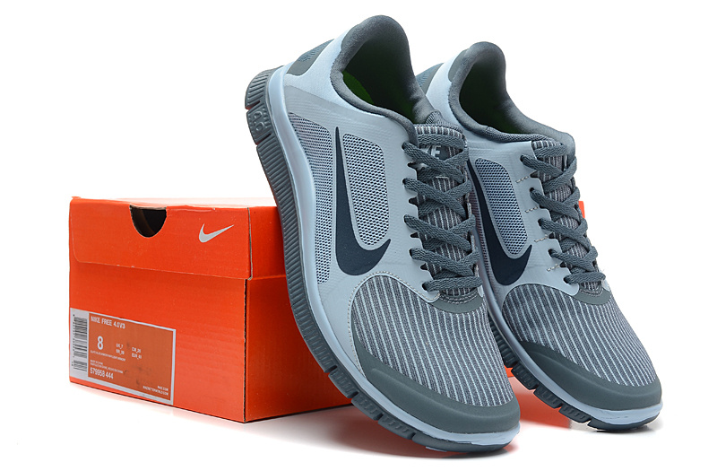 Nike Free Run 4.0 V3 Grey Black Shoes - Click Image to Close