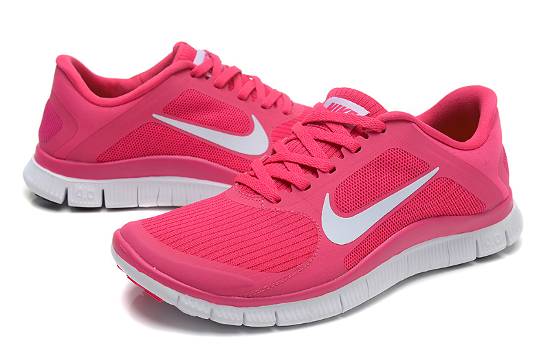 Women Nike 4.0 V3 Running Shoes Pink White