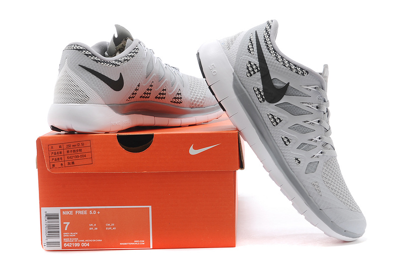 World-Up Nike Free Run 5.0 Grey White Shoes