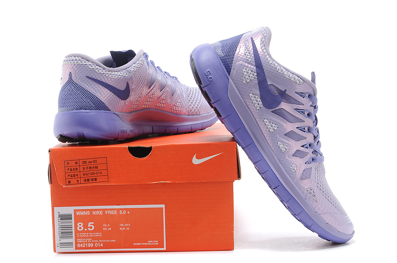 World-Up Nike Free Run 5.0 Purple Silver Shoes - Click Image to Close