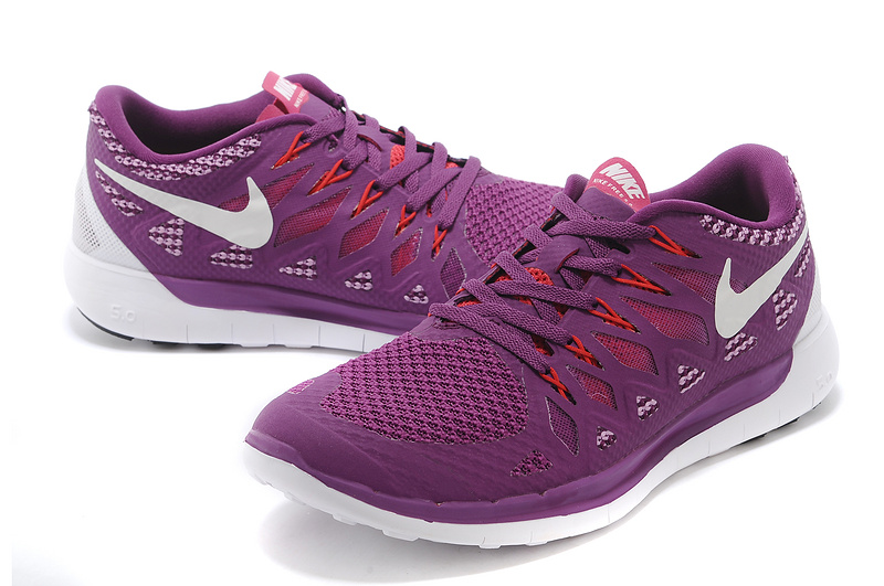World-Up Nike Free Run 5.0 Purple White Shoes - Click Image to Close