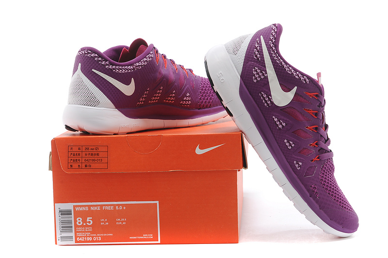 World-Up Nike Free Run 5.0 Purple White Shoes