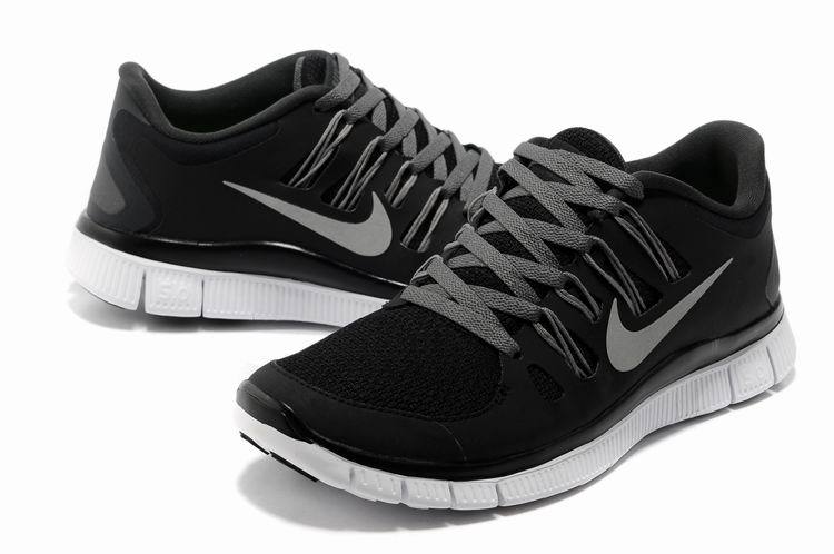Women Nike Free Run 5.0 2 Black White Shoes