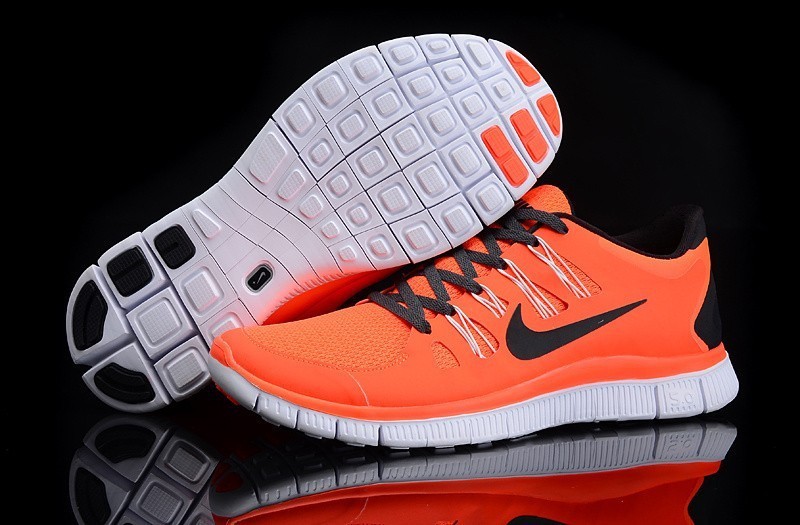 Women Nike Free Run 5.0 2 Orange Black Shoes