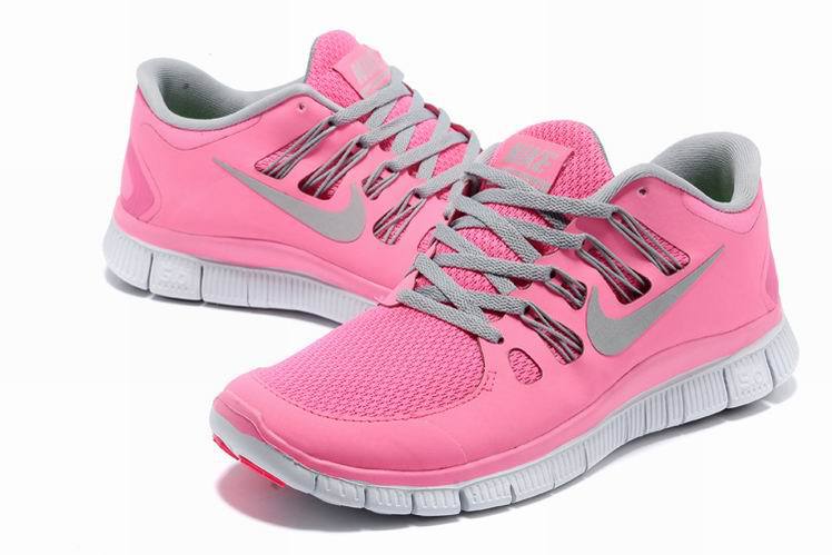 Women Nike Free Run 5.0 2 Pink Grey White Shoes