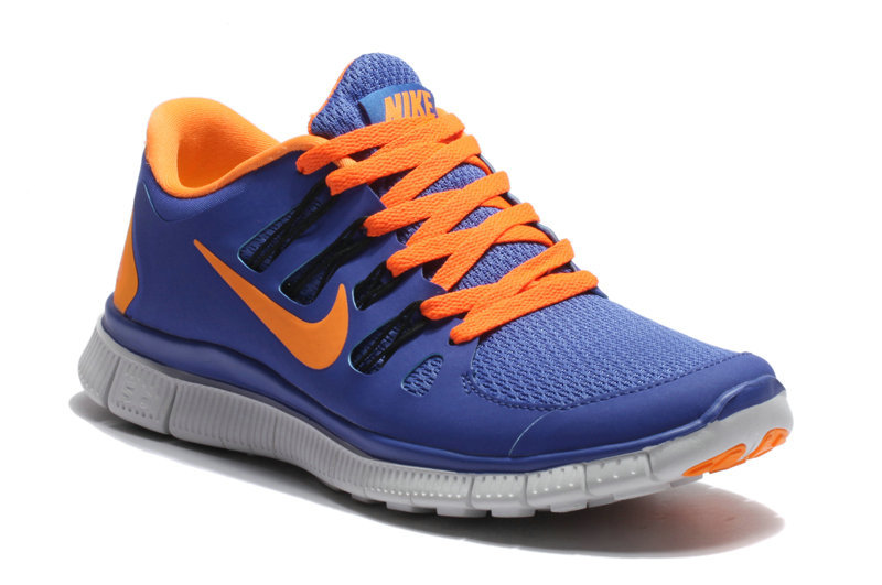 Nike Free Run 5.0 Blue Orange Women Running Shoes