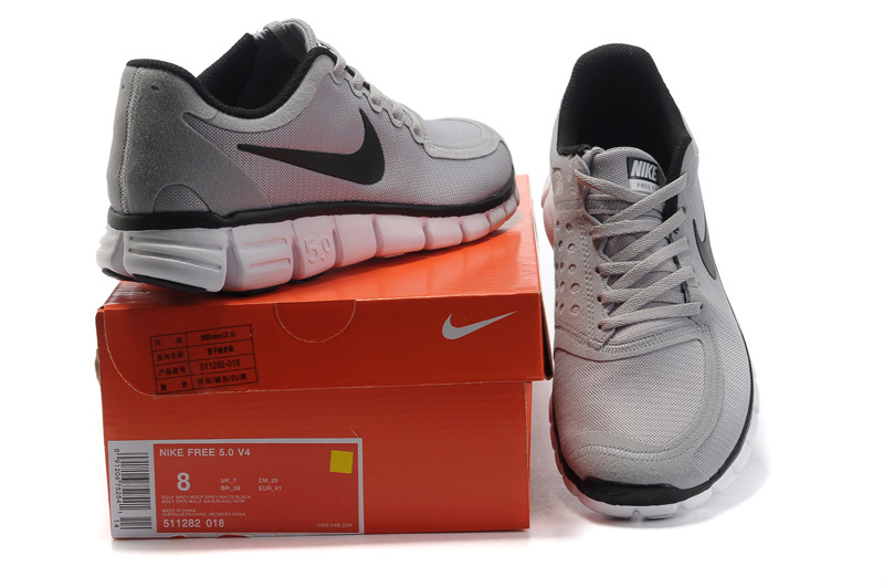 Nike Free 5.0 Running Shoes Grenadine Grey Black - Click Image to Close