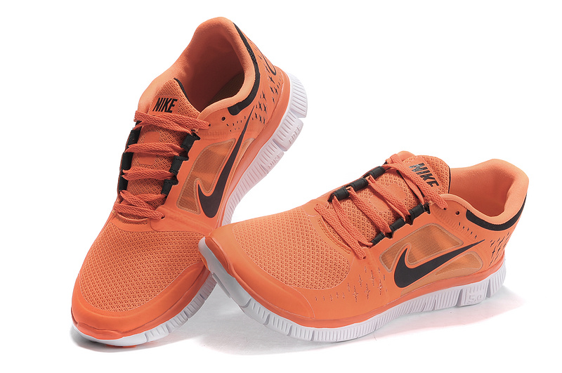 Nike Free Run 5.0 Orange Black White Shoes