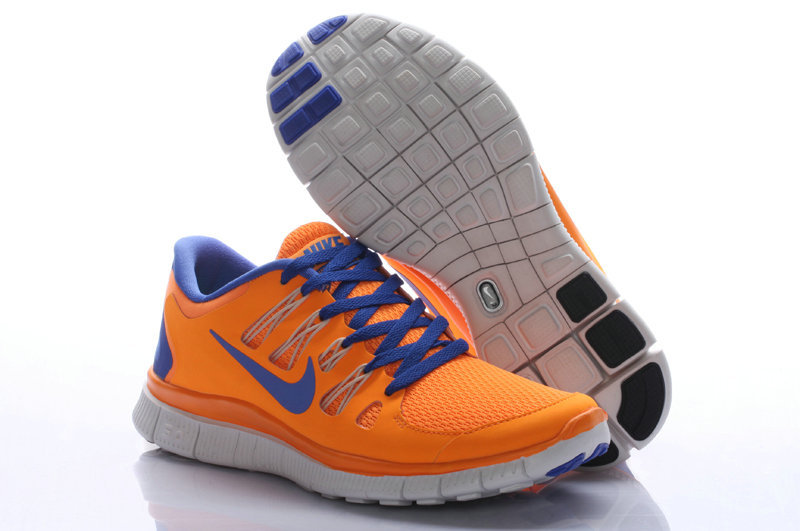 Nike Free Run 5.0 Orange Blue Women Running Shoes - Click Image to Close