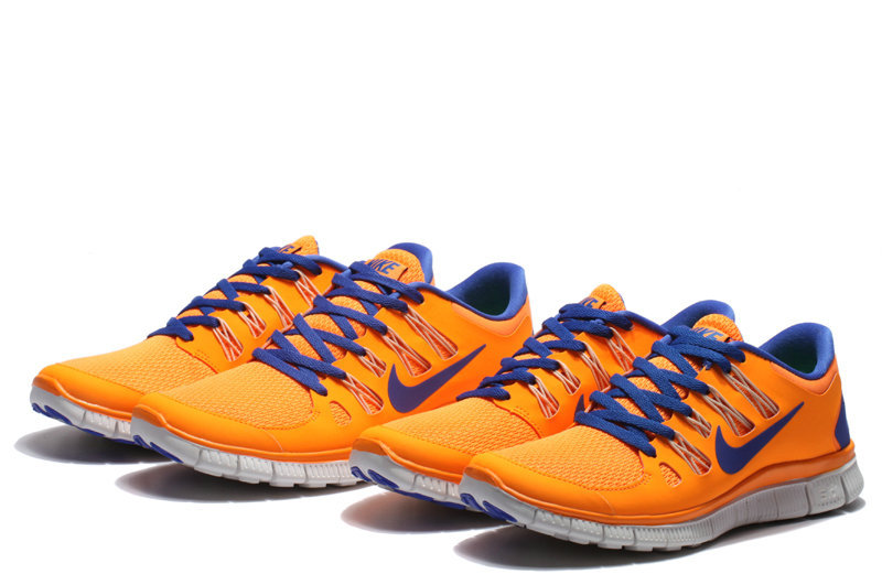 Nike Free Run 5.0 Orange Blue Women Running Shoes - Click Image to Close