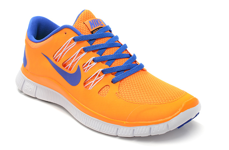 Nike Free 5.0 Running Shoes Orange Red Blue