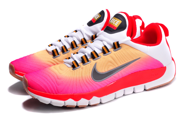 Nike Free Run 5.0 Red Gold White Shoes - Click Image to Close
