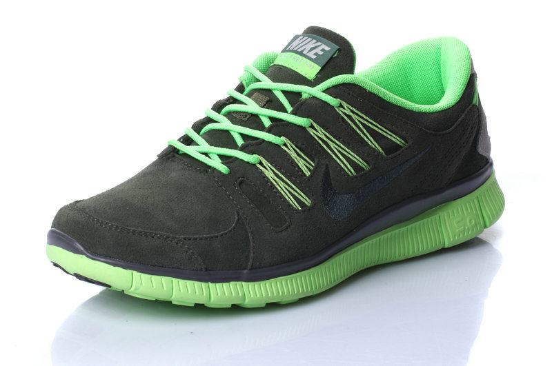 Nike Free Run 5.0 Suede Army Green Running Shoes