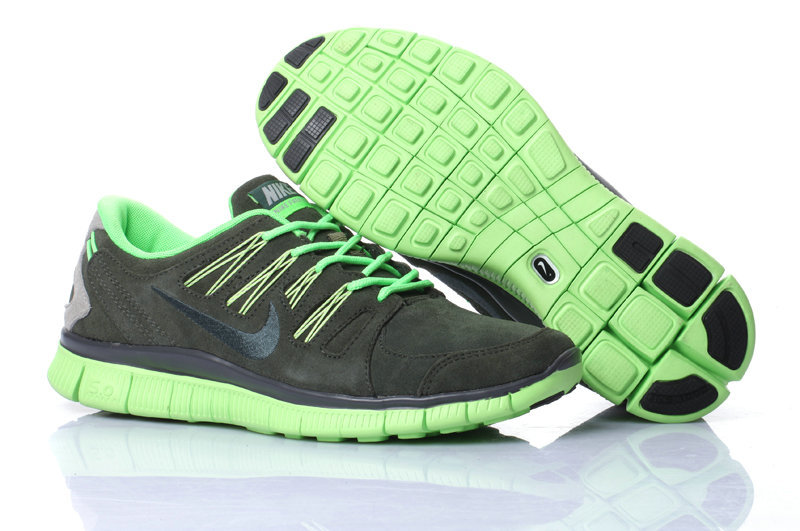 Nike Free Run 5.0 Suede Army Green Running Shoes