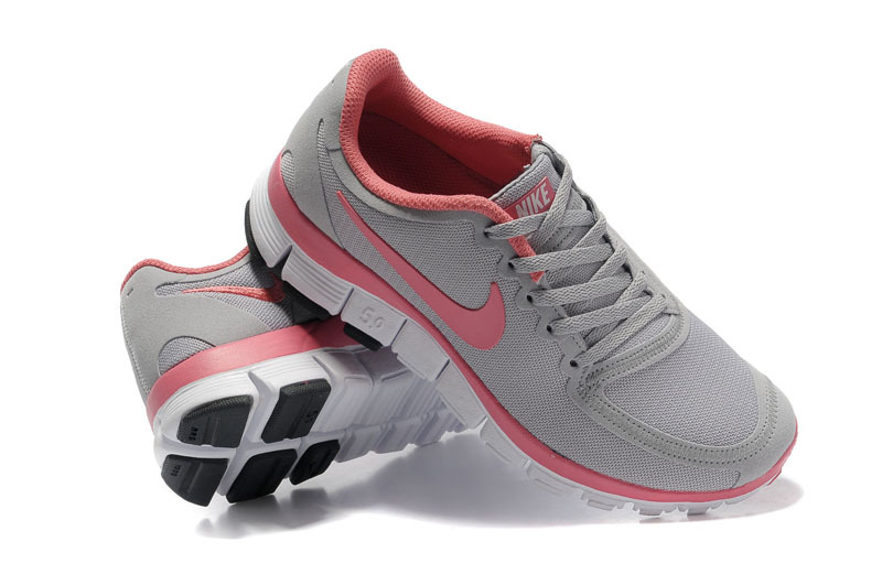 Nike Free Run 5.0 V4 Grey Pink White Shoes - Click Image to Close
