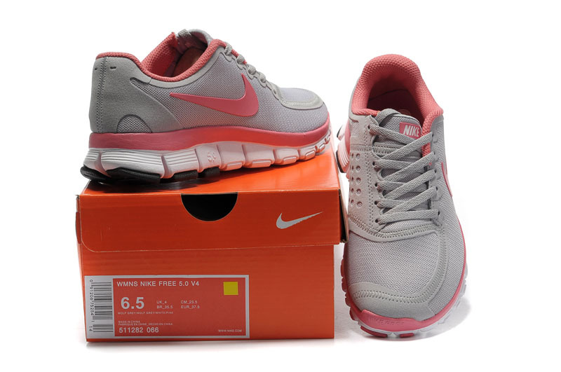 Nike Free Run 5.0 V4 Grey Pink White Shoes