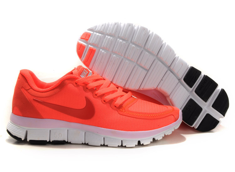 Women Nike Free Run 5.0 V4 Pink White Shoes