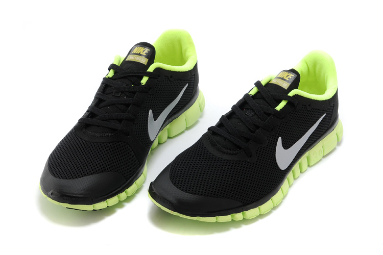 Nike Free Run.3.0 Boutique Black Fluorscent Green Women's Running Shoes