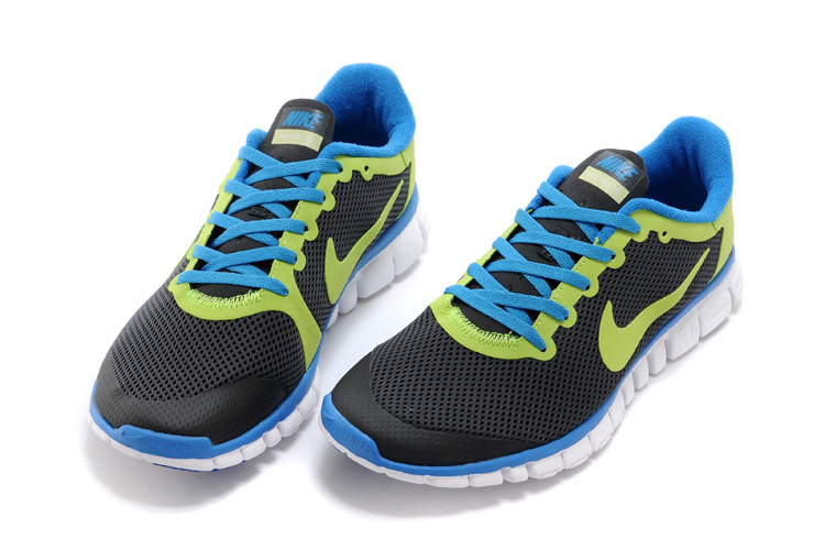 Nike Free Run.3.0 Boutique Black Green Blue Women's Running Shoes