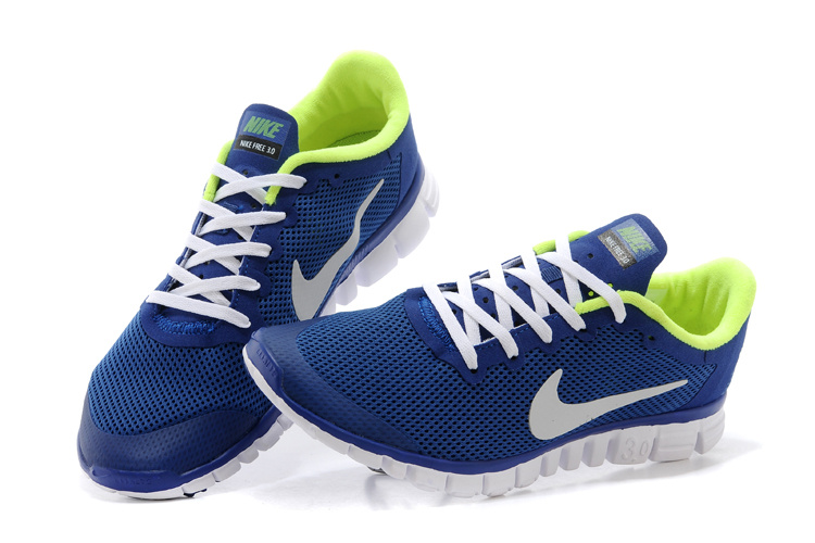 Nike Free Run.3.0 Boutique Blue White Women's Running Shoes - Click Image to Close