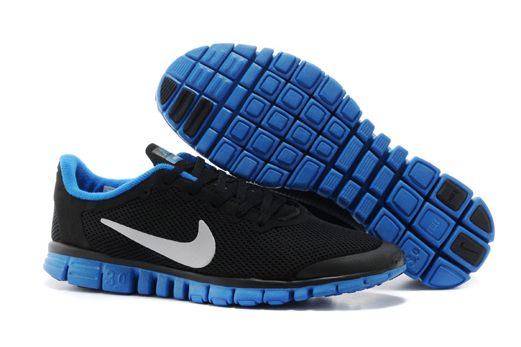 Nike Free Run.3.0 Boutique Dark Black Blue White Women's Running Shoes - Click Image to Close