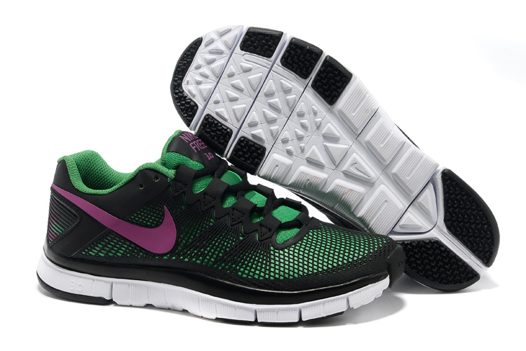 Nike Free Run 3.0 Trainer Black Green Purple Shoes