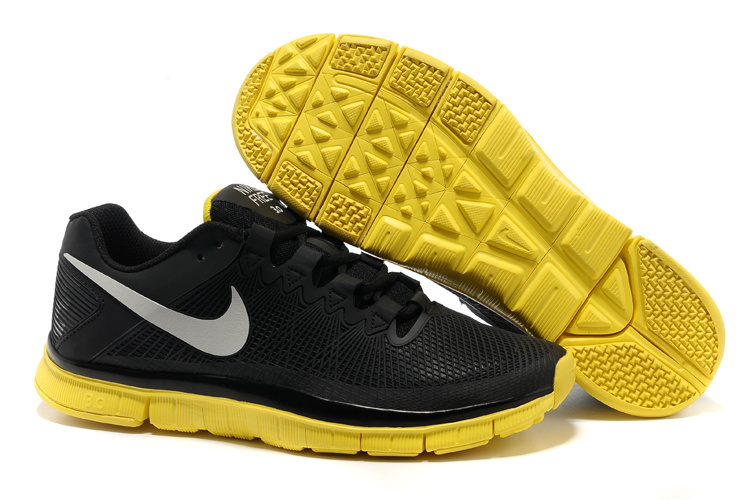 Nike Free Run 3.0 Trainer Black Yellow Shoes - Click Image to Close