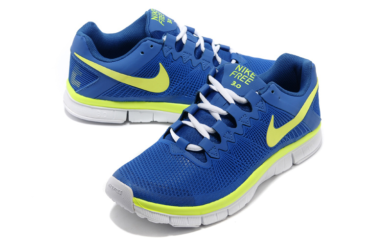 Nike Free Run 3.0 Trainer Blue Yellow Shoes